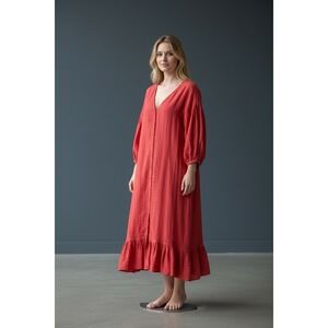 MIRTH Handmade Edition Madrid Caftan Dress in Pink Size Large